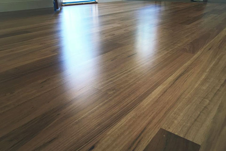 Blackbutt floor after polishing