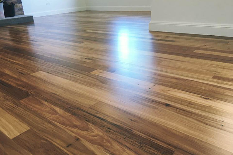 Fresh polished timber floor