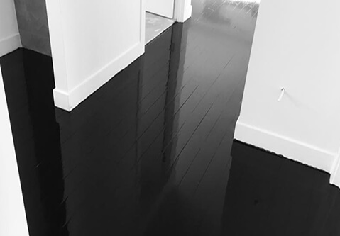 Dark stained Cyprus floor Toowoomba