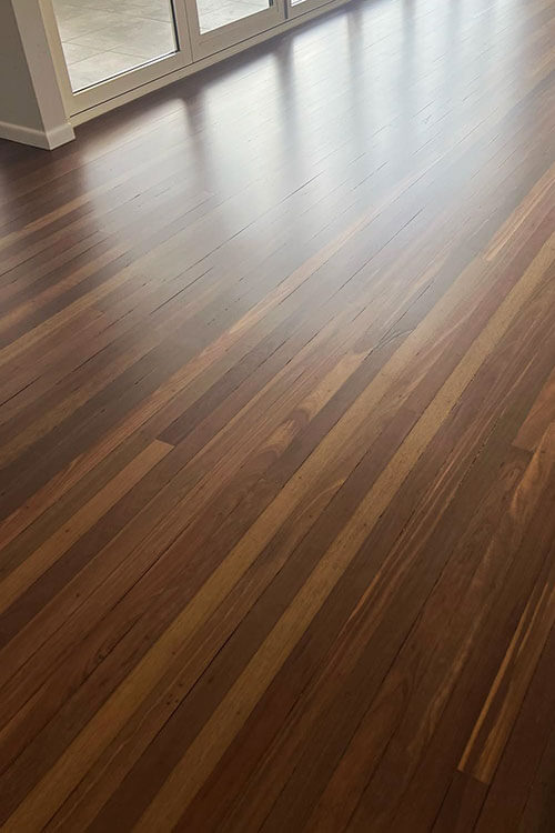 Sanded and polished Spotted Gum